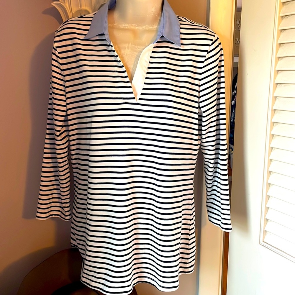 J. McLaughlin‎ Striped Top Size Small